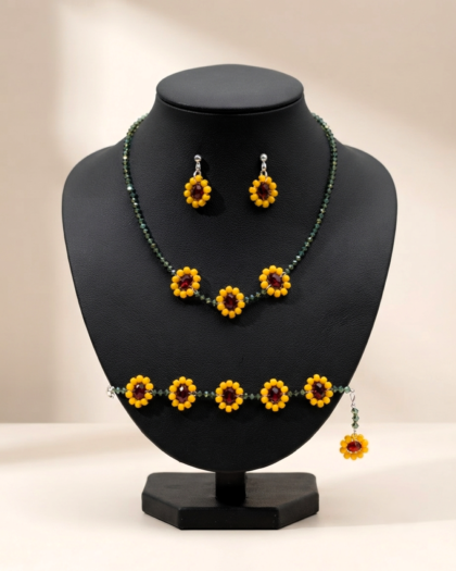 Sunflower Necklace Set
